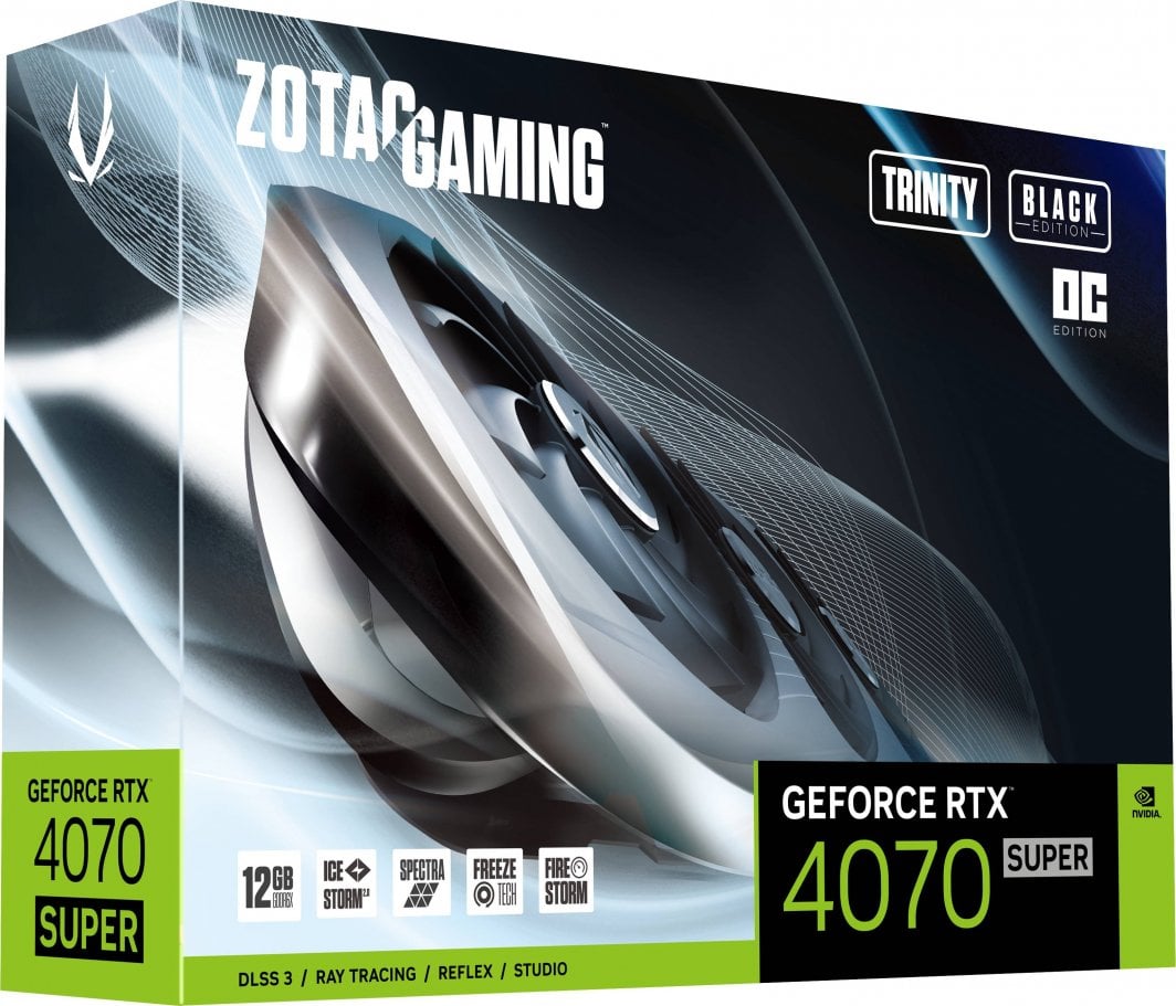 Kartelë grafike Zotac Gaming GeForce RTX 4070 SUPER Trinity OC Black 12GB GDDR6X