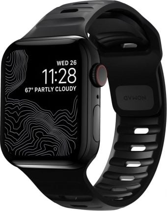 Лента Nomad Sport Strap Waterproof, за Apple Watch 44mm 42mm, FKM, црна