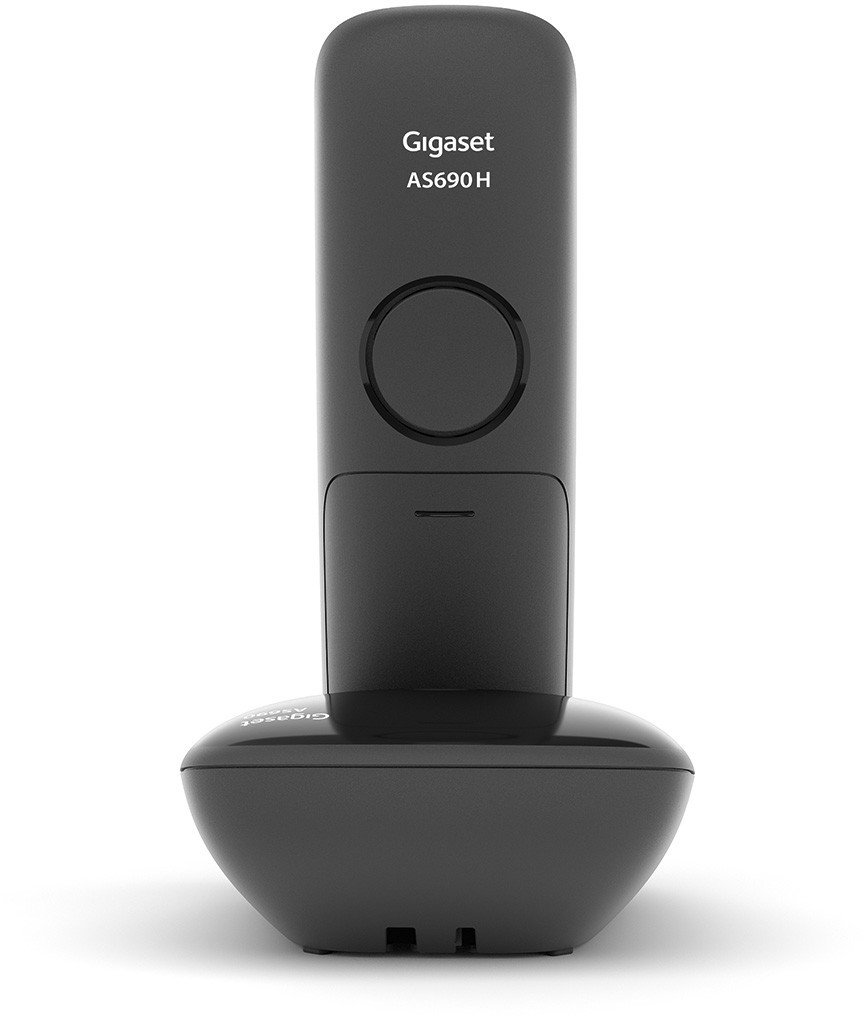 Безжичен телефон Gigaset AS690 Duo, DECT, со два апарати, црн
