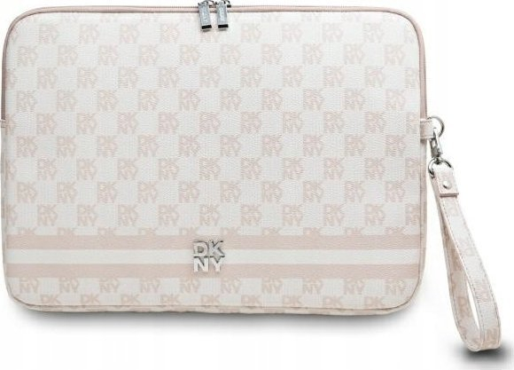 Mbulesë laptopi DKNY Checkered Pattern and Stripe, 13-14", lëkurë PU, blu