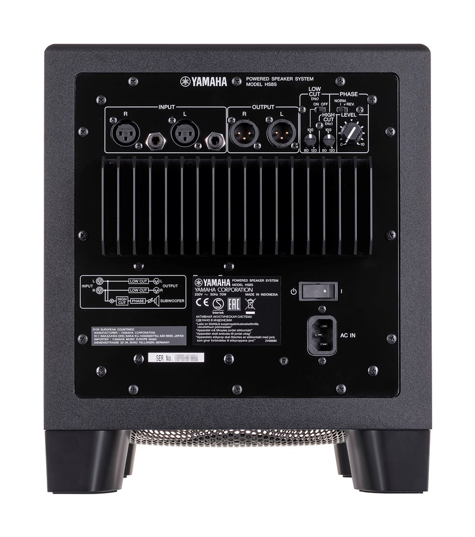Subwoofer studio Yamaha HS8S, 8", aktiv, i zi