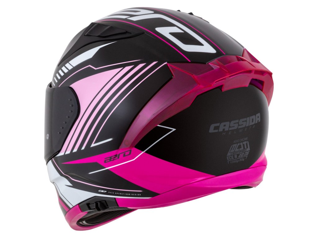 Helmetë moto Cassida Aero Drome 1870, full face, polikarbonat, e zezë
