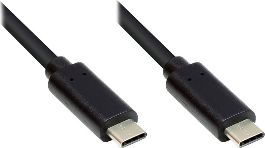 Kabllo USB C në USB C Alcasa GC-M0112, 0.5m, USB 3.2 Gen 1, e zezë