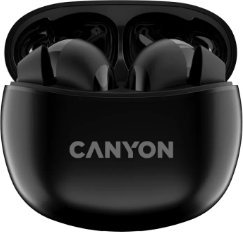 Kufje wireless Canyon TWS-5, Bluetooth, me kuti karikimi, të zeza