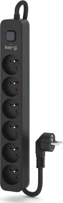 Shirit elektrik Kerg Ciabatta Power Strip, 6 dalje 16A, kabllo 1.5m, i bardhë