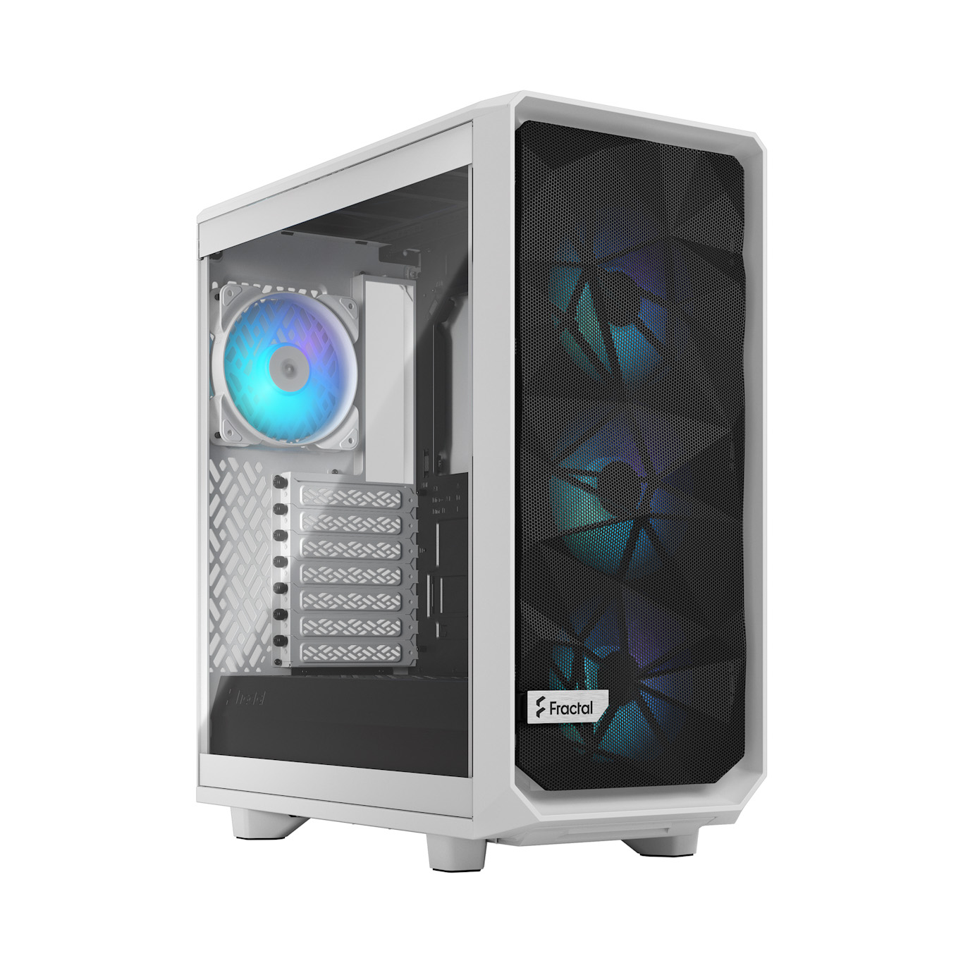Куќиште за компјутер Fractal Design Meshify 2 Compact RGB, бело