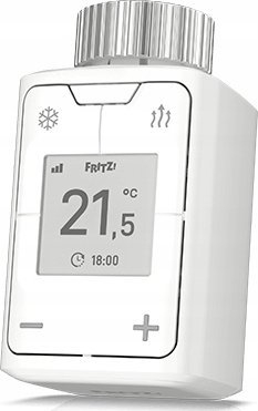 Termostat inteligjent AVM FRITZ!DECT 302, pa tela, ekran e-ink, i bardhë