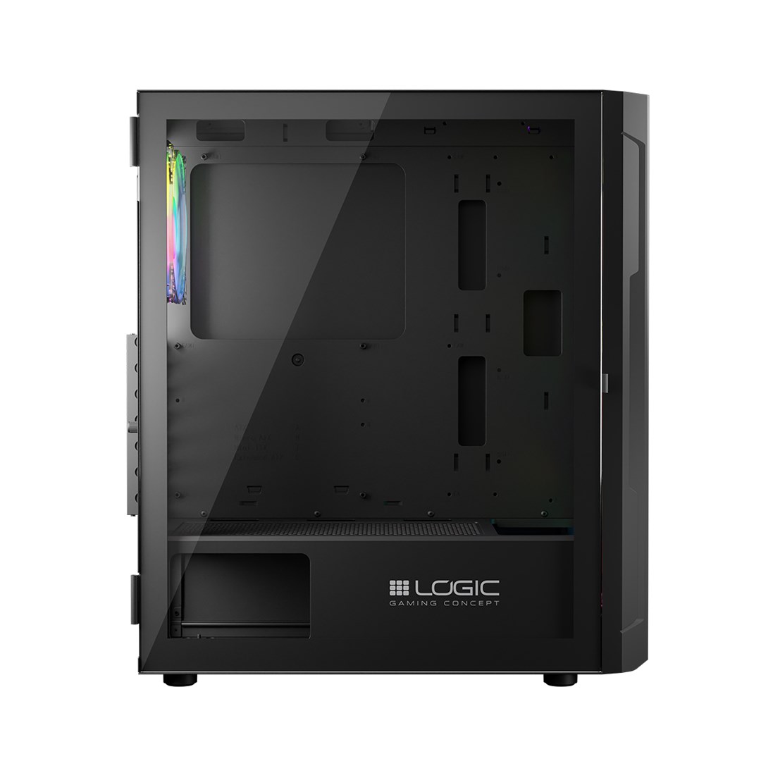 Kutia kompjuterike Logic Concept Aramis, MIDI Tower, ARGB, e zezë