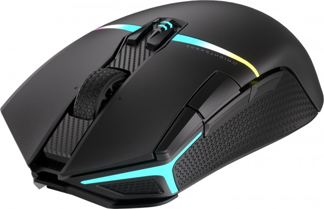 Mouse gaming Corsair NIGHTSABRE Wireless, 26000 DPI, pa tela, i zi