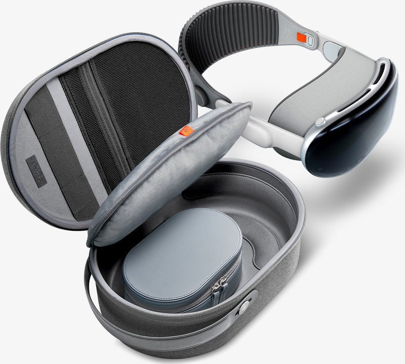 Çantë mbrojtëse Spigen Klasden Pouch për Apple Vision Pro, charcoal gray