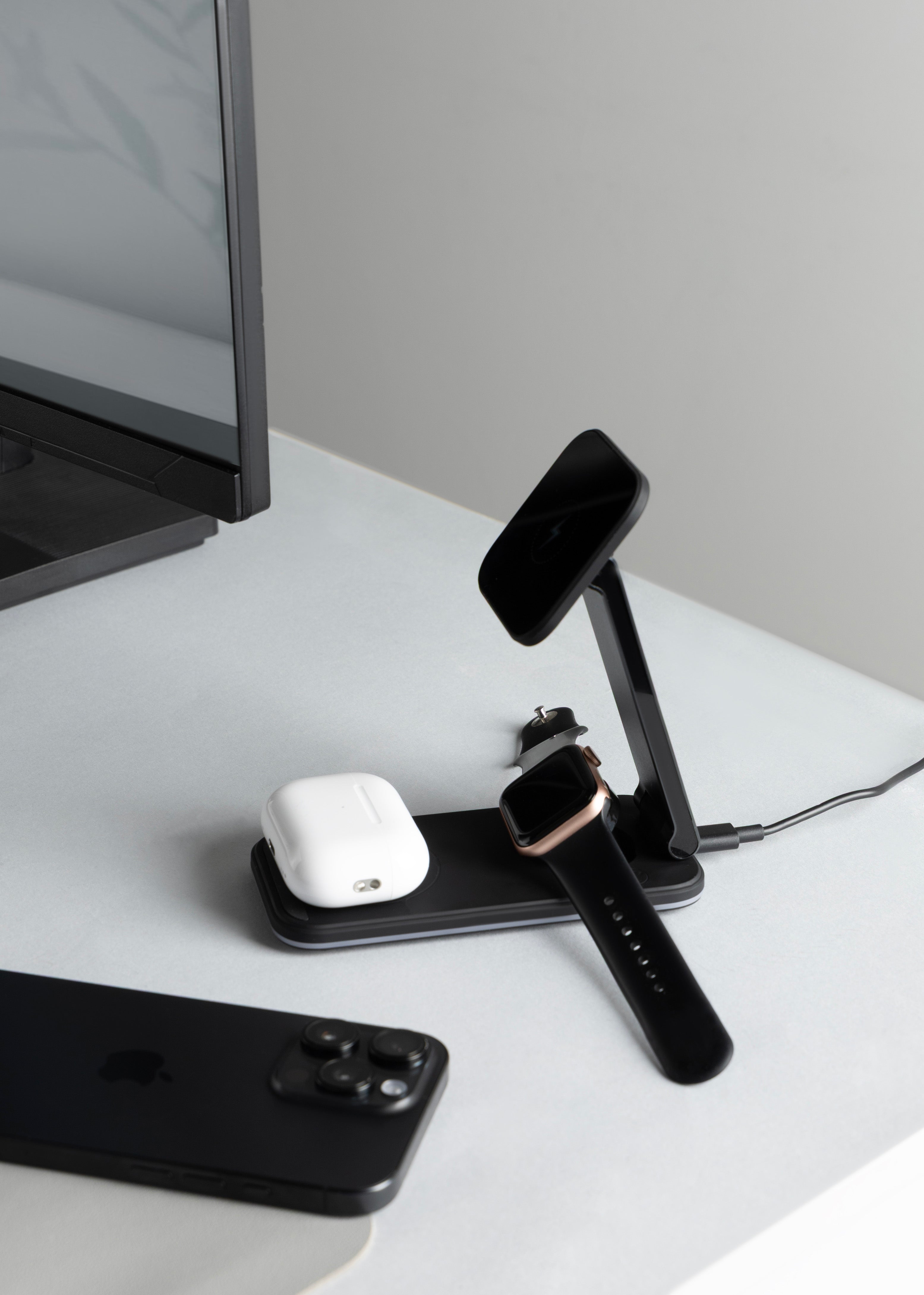 Karikues wireless 3 në 1 Proove Energy Fold, 15W, i zi