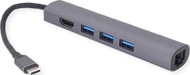 Stacion dokimi Value 12.99.1043, USB C, HDMI 4K, i hirtë