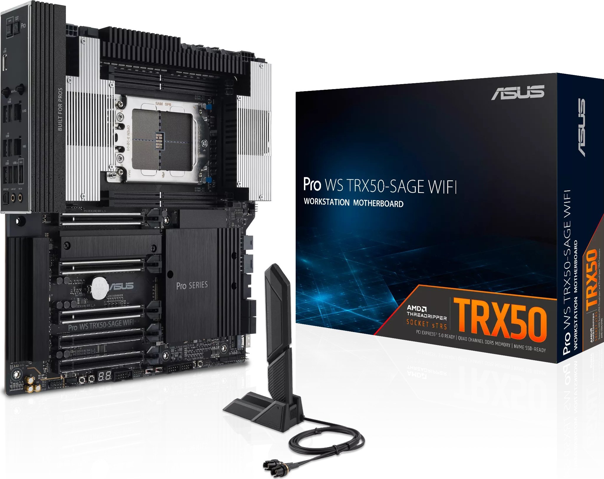 Pлоча Asus PRO WS TRX50 SAGE WIFI, DDR5, WiFi 7, црна