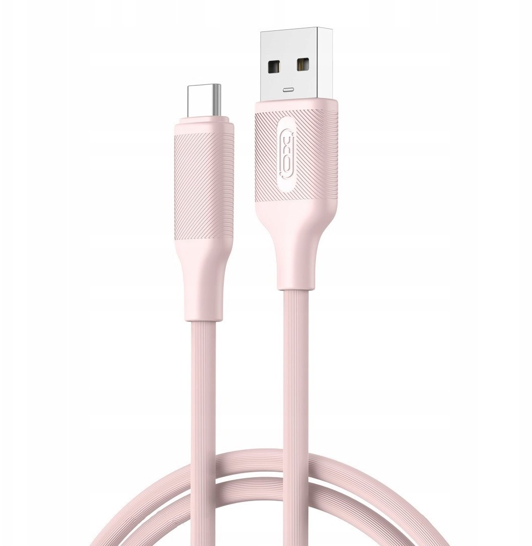Kabllo karikimi XO NB265 USB në USB C, 1m, 2.4A, rozë