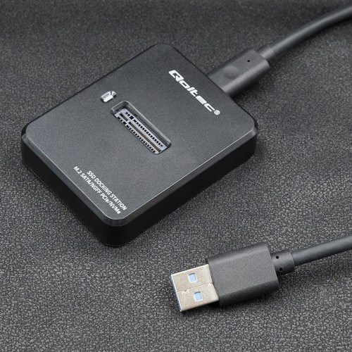 Doking stacion për SSD M.2, SATA PCIe NVMe NGFF, i zi