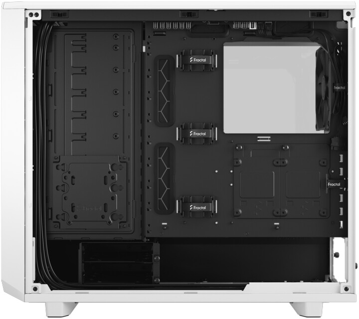 Kasë kompjuteri Fractal Design Meshify 2, me panel anësor transparent, e bardhë / zezë