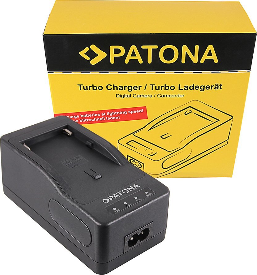 Karikues kartele Patona Turbo Charger, për bateri Sony NP-F550, i zi