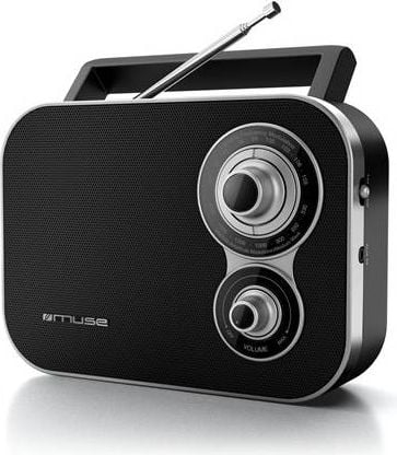 Radio portative Muse M-051 R, FM, me bateri, e zezë