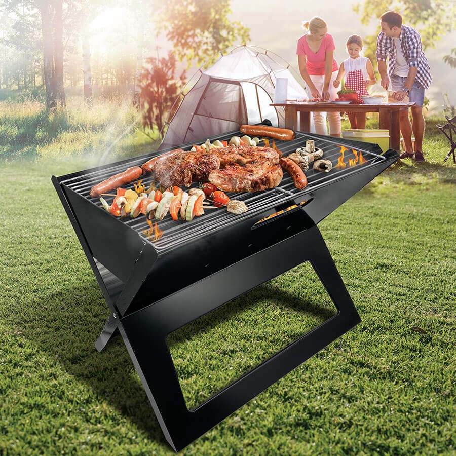 Grill portativ MR1011 Suitcase, palosës, 41 x 29 cm, i zi