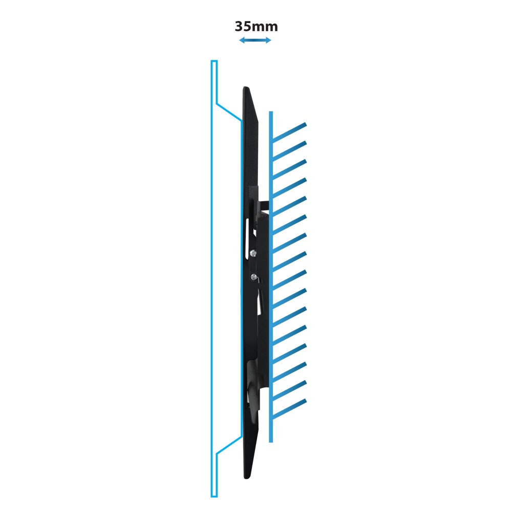 Ѕидна држачка за телевизор ESPERANZA ERW014, 26-70\", 30kg, VESA 400x400, црна