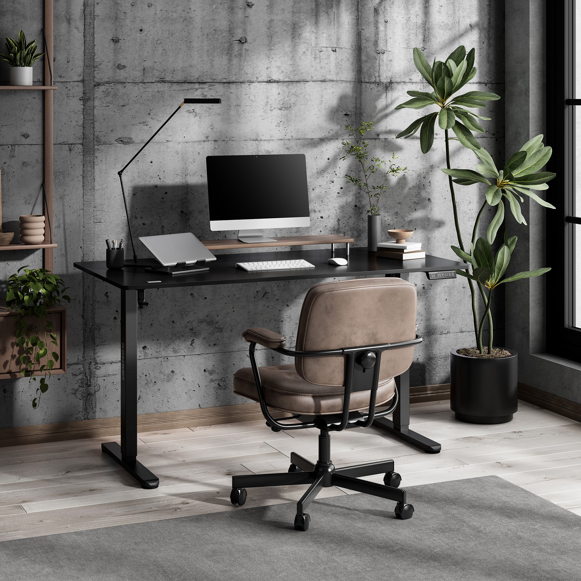 [OUTLET] Tavolinë elektrike SENSE7 NOJO LIGHT, 140 x 70 cm, e zezë