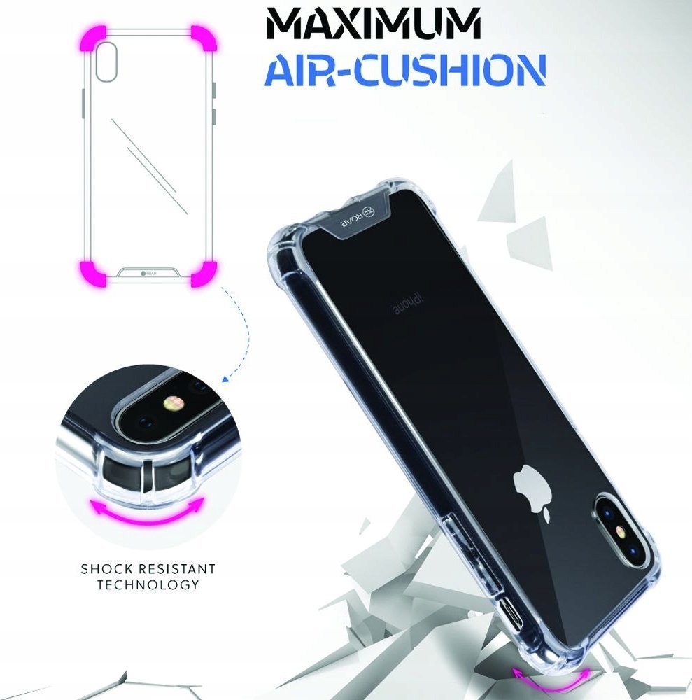 Futera mbrojtëse Roar Armor Jelly, për iPhone 16 Pro, transparente