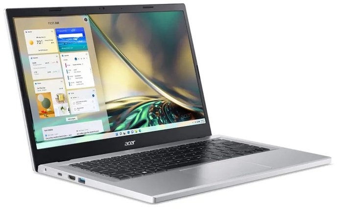 Laptop Acer Aspire A314-36P-3772DX, 14", i3 N305, 8GB 512GB SSD, argjendtë