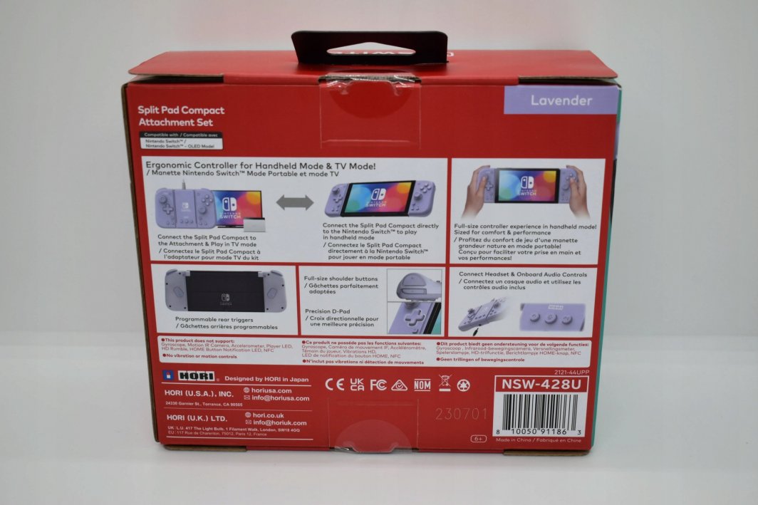 Kontroller Nintendo Split Pro Attach Set, me kabllo, vjollcë