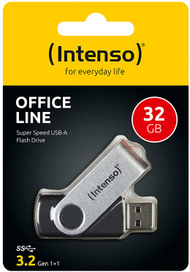 USB Intenso Office Line, 32GB, USB 3.2, сребрена