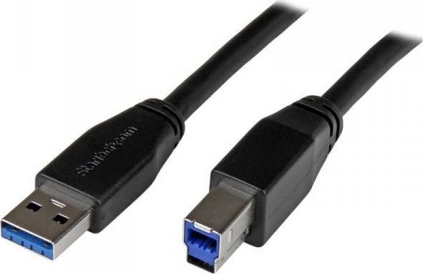 Kabllo aktive USB 3.0 StarTech.com, USB A në USB B, 10 m, e zezë