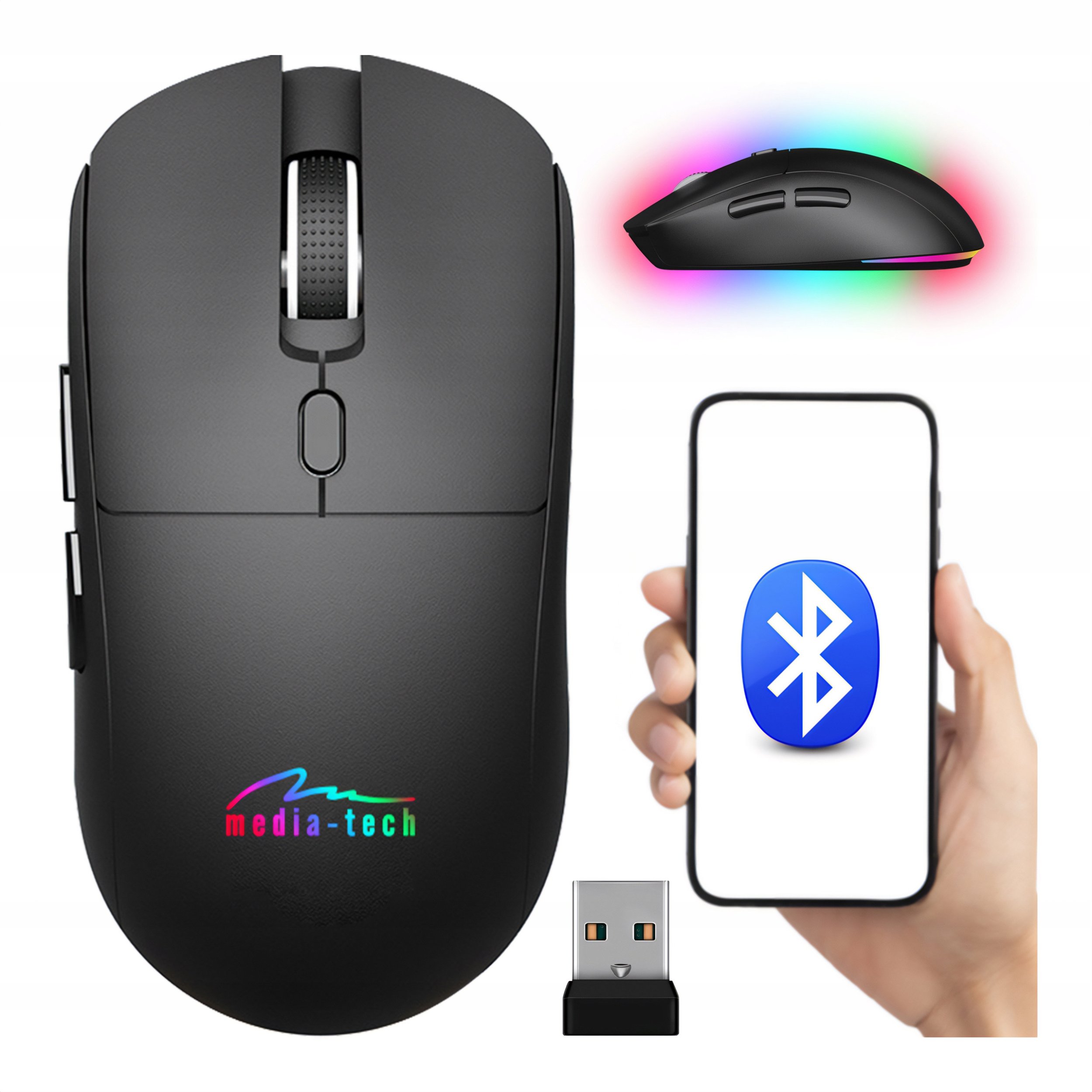 Maus wireless Media-Tech MT1124, dual BT RF, silent, i zi