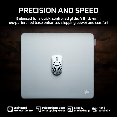Mousepad gaming Corsair MM PRO Control Cloth Large, 4mm, kundër rrëshqitjes, i zi