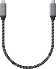 Kabllo Satechi USB4 Type C në Type C, 40Gbps, 100W PD, gri
