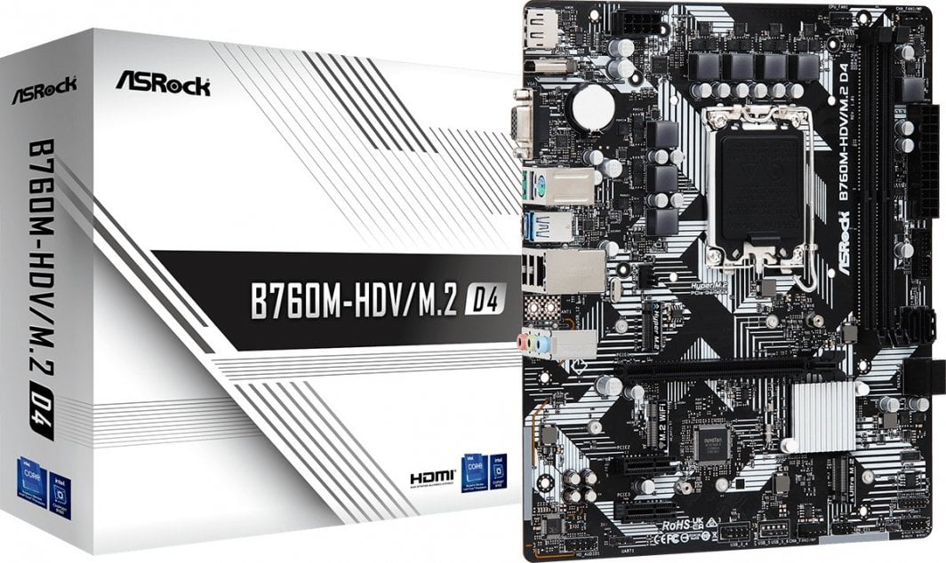 Pllakë amë ASRock B760M-HDV/M.2 D4, 64GB