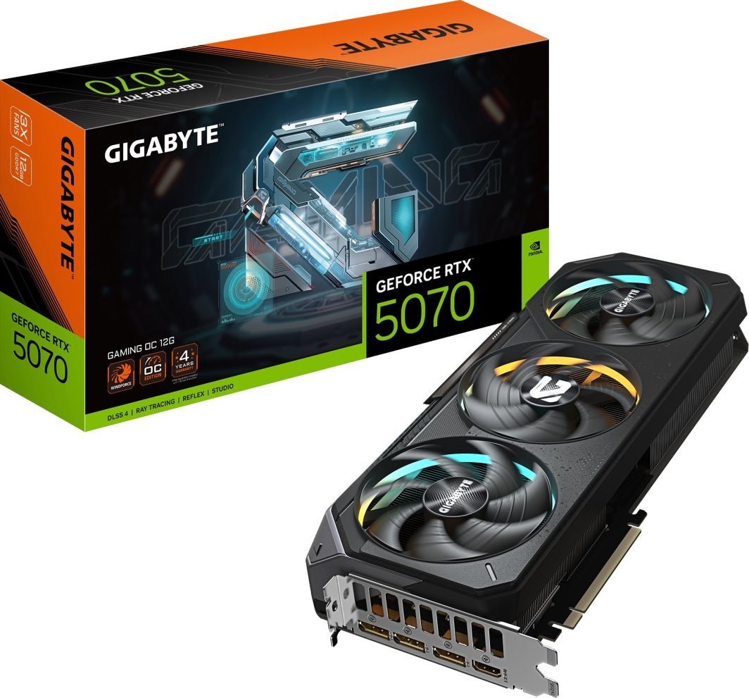 Kartelë grafike Gigabyte GeForce RTX 5070 Gaming OC 12GB GDDR7
