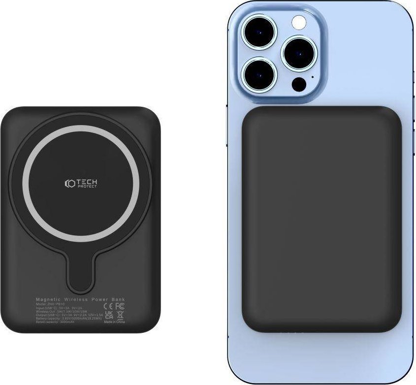 Powerbank Tech-Protect PB10 LifeMag, 5000mAh, MagSafe, i zi
