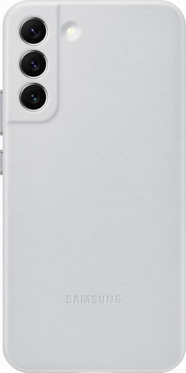 Kuti telefoni Samsung EF-VS906L, për Galaxy S22+, lëkurë, gri e çelët