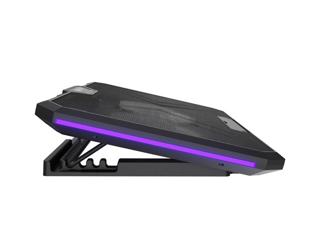 Ftohës laptopi Fury Gunbai G3, deri 17.3", 2 ventilatorë 120 mm, RGB, i zi