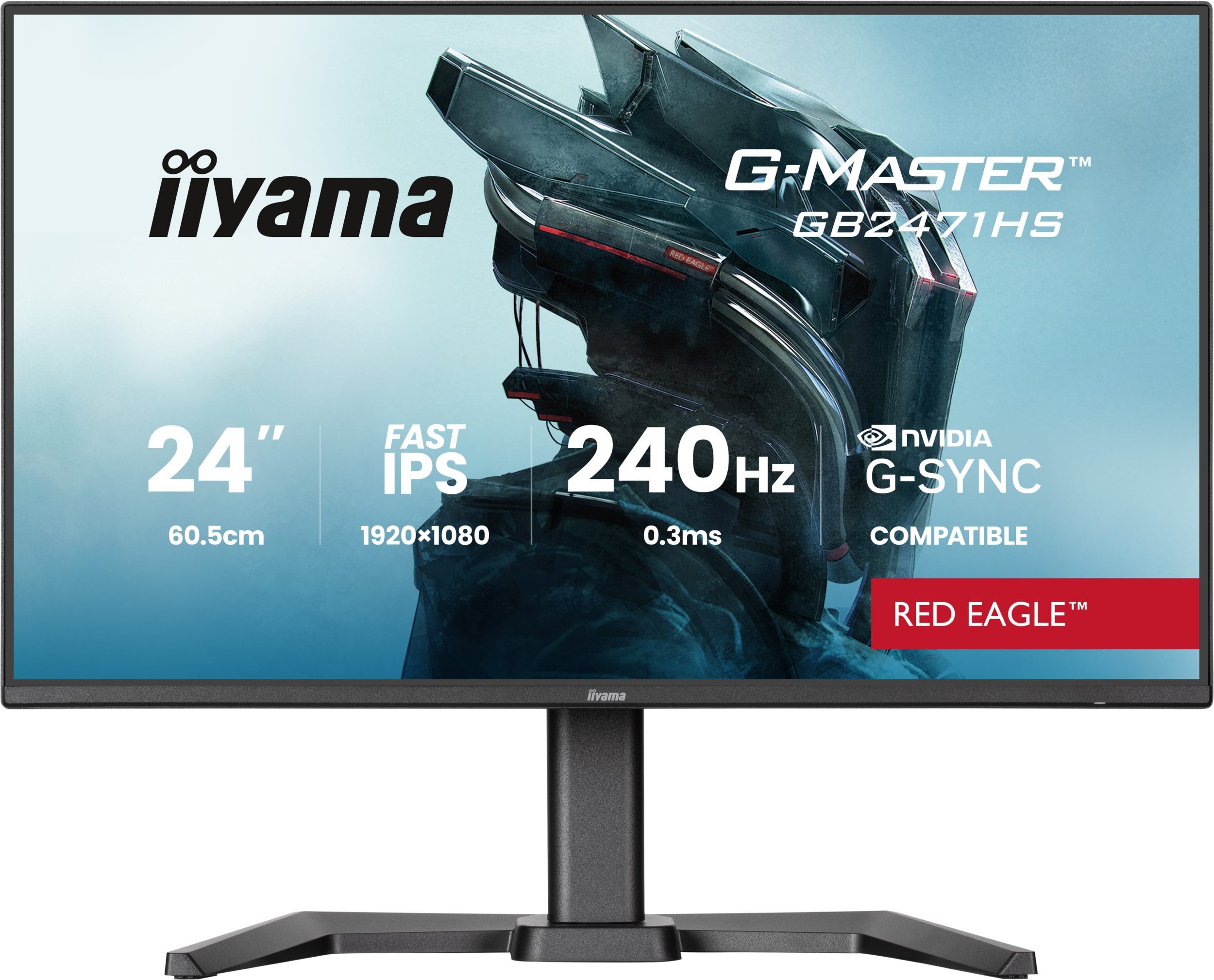 Гејминг монитор Iiyama G-Master Red Eagle GB2471HS-B1, 24\", 240Hz, црн