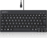 Tastierë me kabllo Perixx PERIBOARD-326, layout gjerman QWERTZ, me ndriçim, e zezë