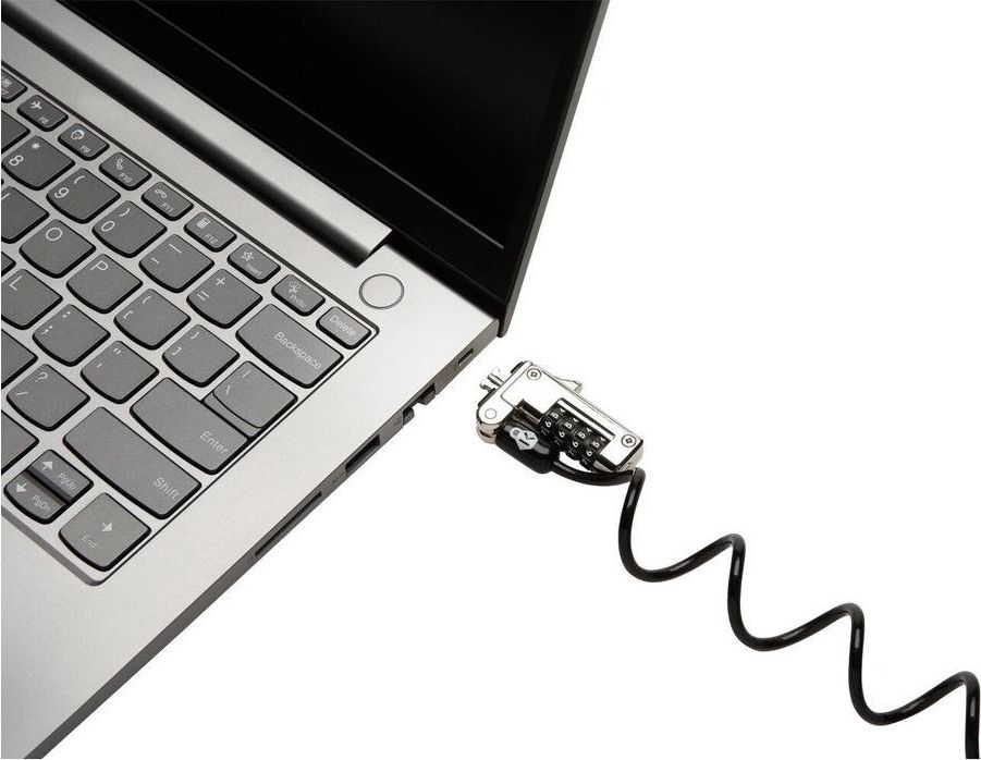 Kyç kabllo për laptop Kensington Slim NanoSaver Combination Ultra, 6 ft, me kombinim, i argjendtë