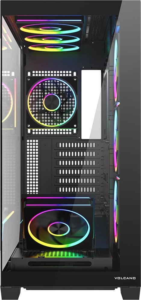 Kutia kompjuteri Modecom Volcano Stellar Plus, ARGB, Midi Tower, e zezë