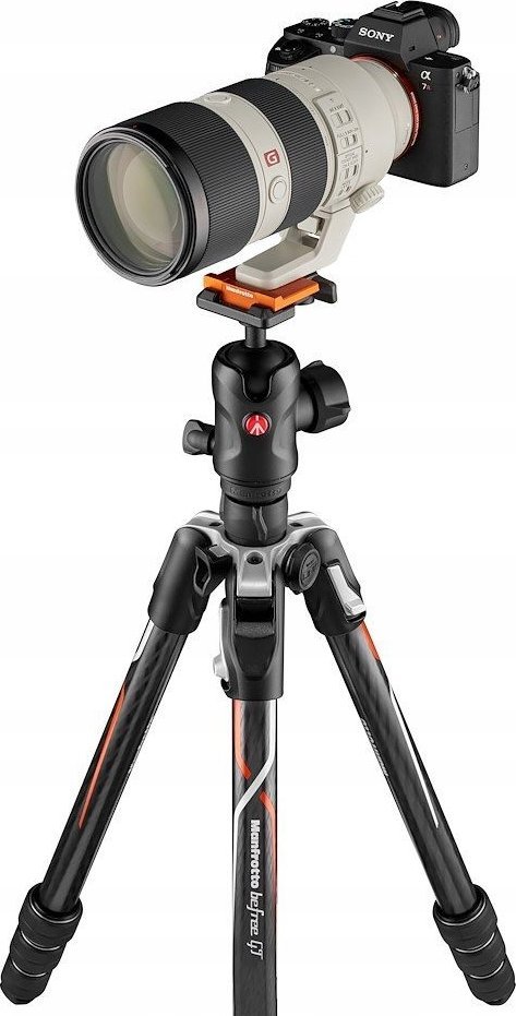 Trekëmbësh Manfrotto Befree GT Alpha, karbon, me kokë ball-head, i zi