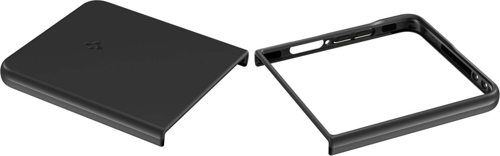 Futrollë Samsung Spigen Thin Fit Magnet për Galaxy Z Flip7, me unazë magnetike, e zezë