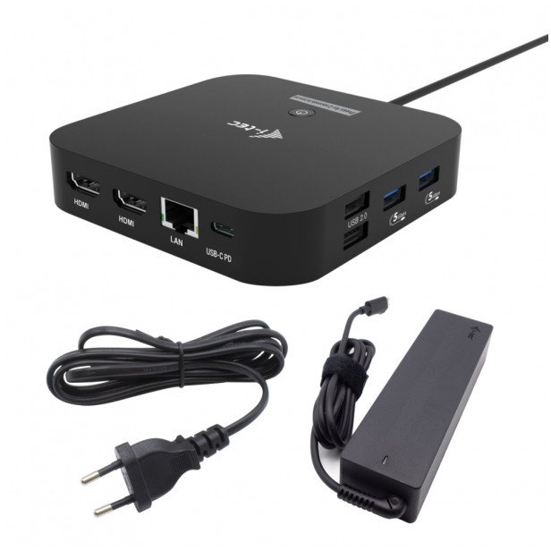 Docking station I-tec USB-C Dual HDMI, Power Delivery 100W, gri