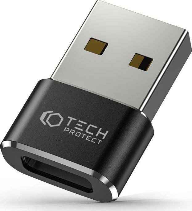 Адаптер USB Tech-Protect Ultraboost, USB-A во USB-C, црн