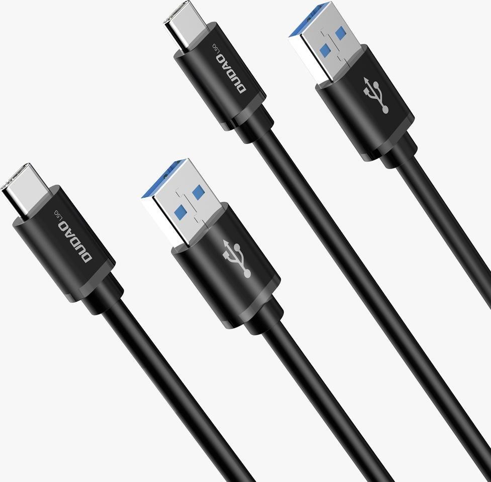 Kabllo Dudao USB-A - USB-C, 1m, e zezë