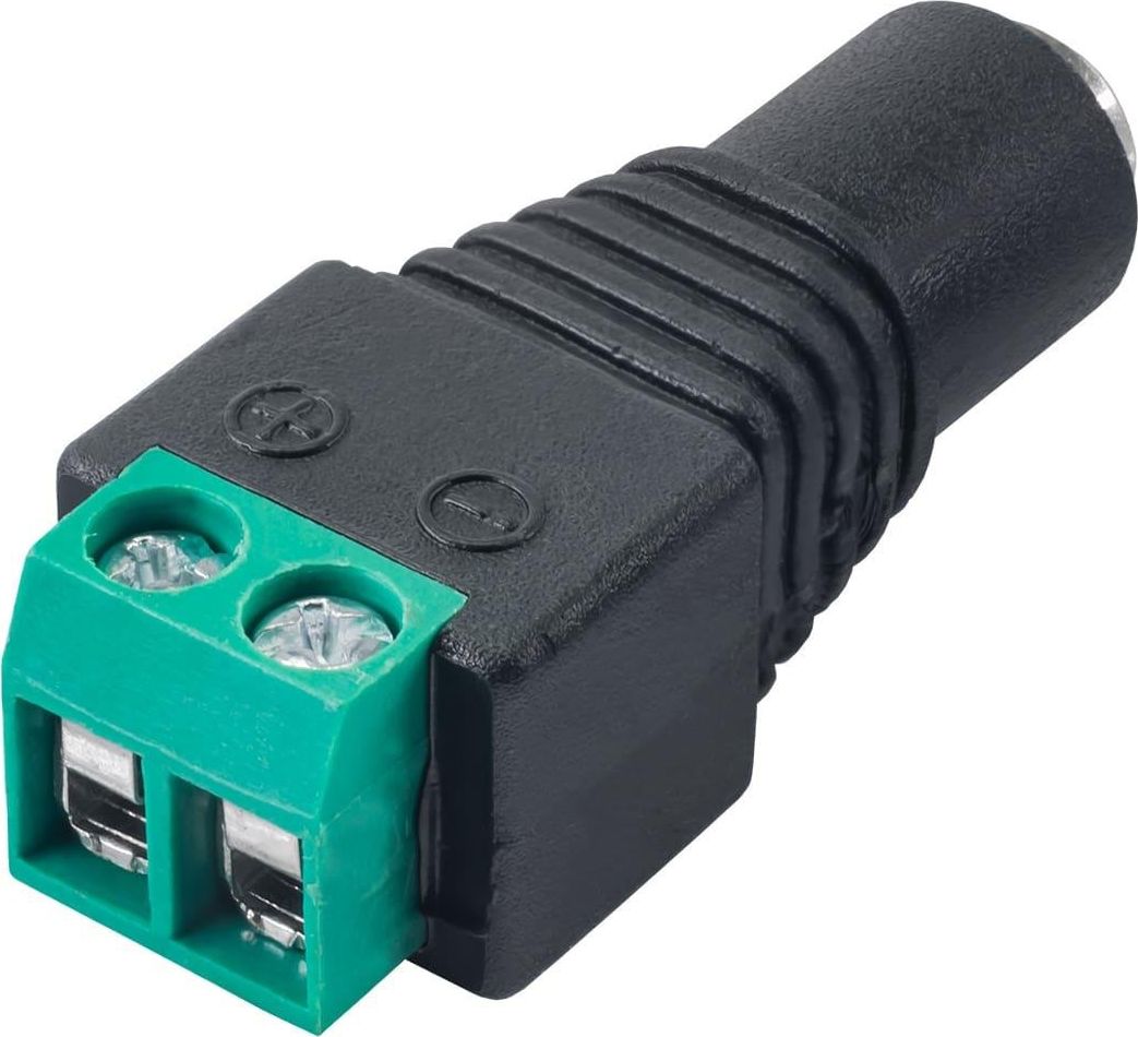 Адаптер AV Аkyga AK-SC-17, терминал UTP во 5.5x2.1mm, црн
