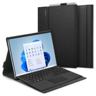 Kapak Spigen Stand Folio për Surface Pro 9 Pro 8, me qëndrues, i zi
