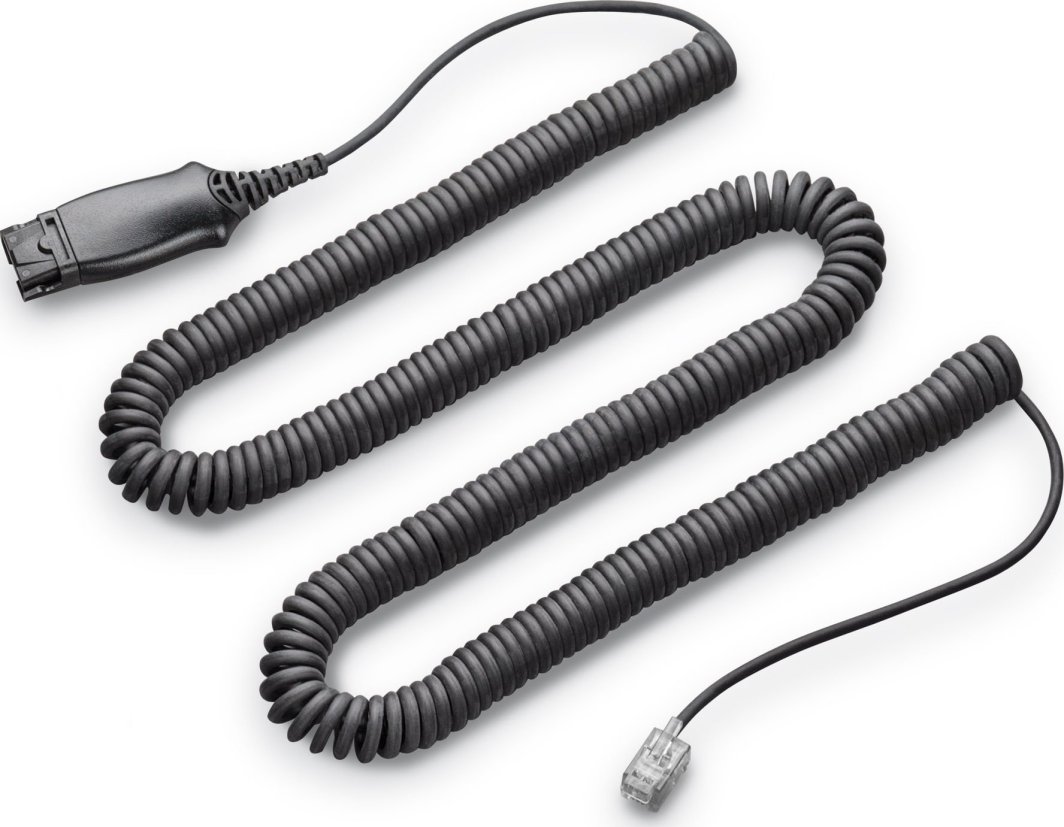 Kabllo elektronike Hookswitch HP Poly APD-80, për kufje telefoni, TAA, e zezë